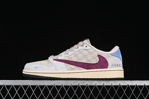 All categories Air Jordan Jordan series basketball shoes Air Jordan 1 Low High-end customized low-top sneakers Travis Scott x Fragment Design x Air Jordan 1 Low OG SP AJ1 Joe 1 Gucci joint rose red hook low-top cultural casual sneakers CH6336-019